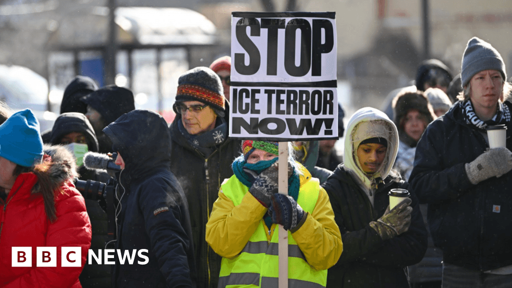 A conceptual illustration in a satirical political cartoon style. The image depicts a large, golden snake wearing a red tie eating its own tail. The tail is shaped like a revolver. In the background, a silhouette of the White House is visible under a stormy, grey sky. The mood is cynical and dark.