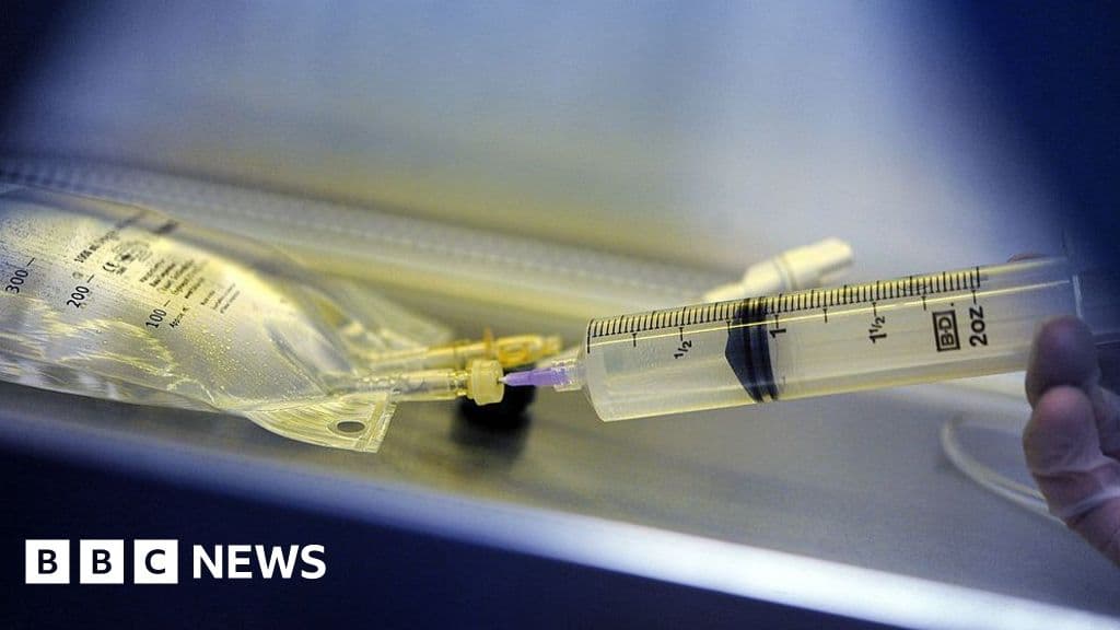 A cold, hyper-realistic, high-contrast overhead shot of a sterile hospital hallway with flickering fluorescent lights. In the foreground, a single, empty stainless steel medical tray sits on a linoleum floor that is polished to a terrifying, mirror-like shine. In the far distance, a blurred silhouette of a medical professional in scrubs walks away into a deep, clinical shadows. The color palette is restricted to icy blues, harsh whites, and surgical greys, evoking a sense of industrial, bureaucratic death.