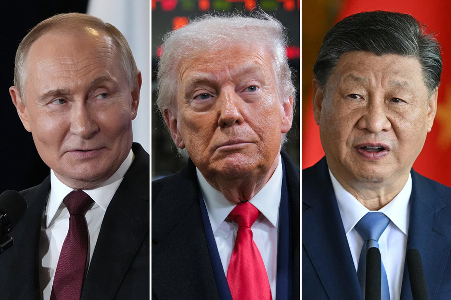 A satirical, high-contrast oil painting in the style of Caravaggio. Donald Trump, Vladimir Putin, Xi Jinping, and Viktor Orban are sitting around a mahogany table in a dark, smoke-filled room. In the center of the table is a globe made of glass that is cracking. Trump is holding a gold-plated sharpie, Putin is holding a dagger behind his back, and Xi is calmly playing a game of Go with human-shaped pieces. A neon sign in the background reads 'BOARD OF PEACE' in flickering, sickly pink letters.