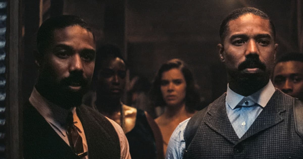 A cynical European woman with short dark hair and sharp features, wearing a sophisticated black blazer, looking with intense disdain at a pile of 16 gold Oscar statues arranged in the shape of a vampire's coffin, cinematic lighting, sophisticated but weary atmosphere.