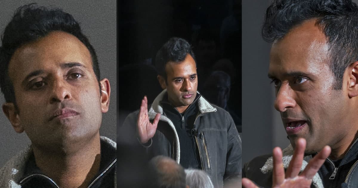 A satirical illustration of a man in a sharp business suit standing in the middle of a mundane Ohio cornfield, looking bored and holding a clipboard. In the background, a faint, ghostly image of the same man on a stage with fireworks and a microphone fades away. The style should be slightly caricatured but realistic, capturing a sense of disappointment and dull reality.