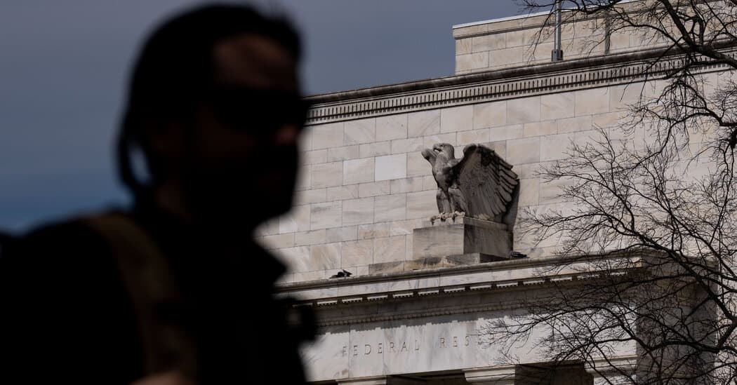 A surrealist painting of a giant, crumbling stone statue of a judge's gavel crushing a golden dollar sign. In the background, a chaotic carnival is being run by a man with orange hair while a group of men in grey suits desperately try to hold up a falling ceiling made of complex mathematical equations. The sky is a bruised purple, and the word 'CAUSE' is written in towering, flaming letters across the horizon.
