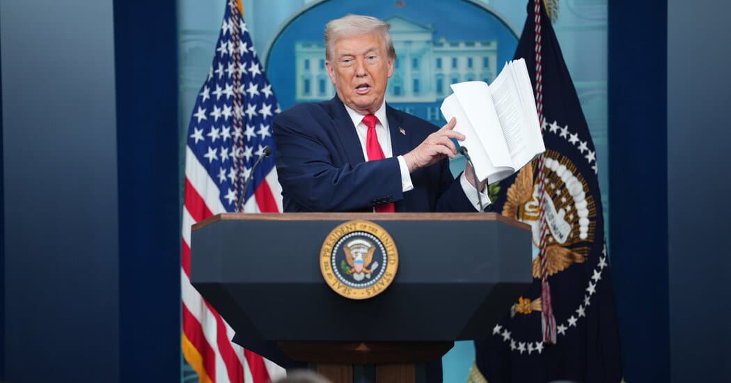 A satirical caricature of a man in a red tie standing on a golden podium shaped like a giant, cracked ego, gesturing toward a storm cloud where a giant hand with a 'Number 1' foam finger emerges from the heavens. Surreal oil painting style, dark and cynical atmosphere, with a crowd of faceless people in red hats below.