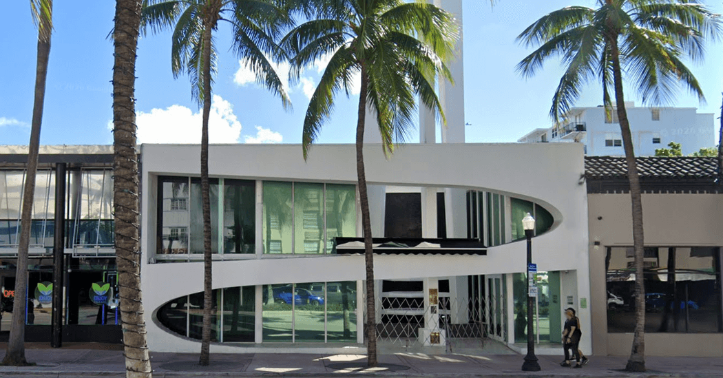 A hyper-realistic, dark, and distorted view of a Miami nightclub interior. Neon pink and blue lights reflect off spilled champagne and broken glass. In the center, a golden throne is empty but surrounded by shadows of figures in expensive suits holding cigars. The atmosphere is oppressive and hollow, with a feeling of moral decay and opulent rot.