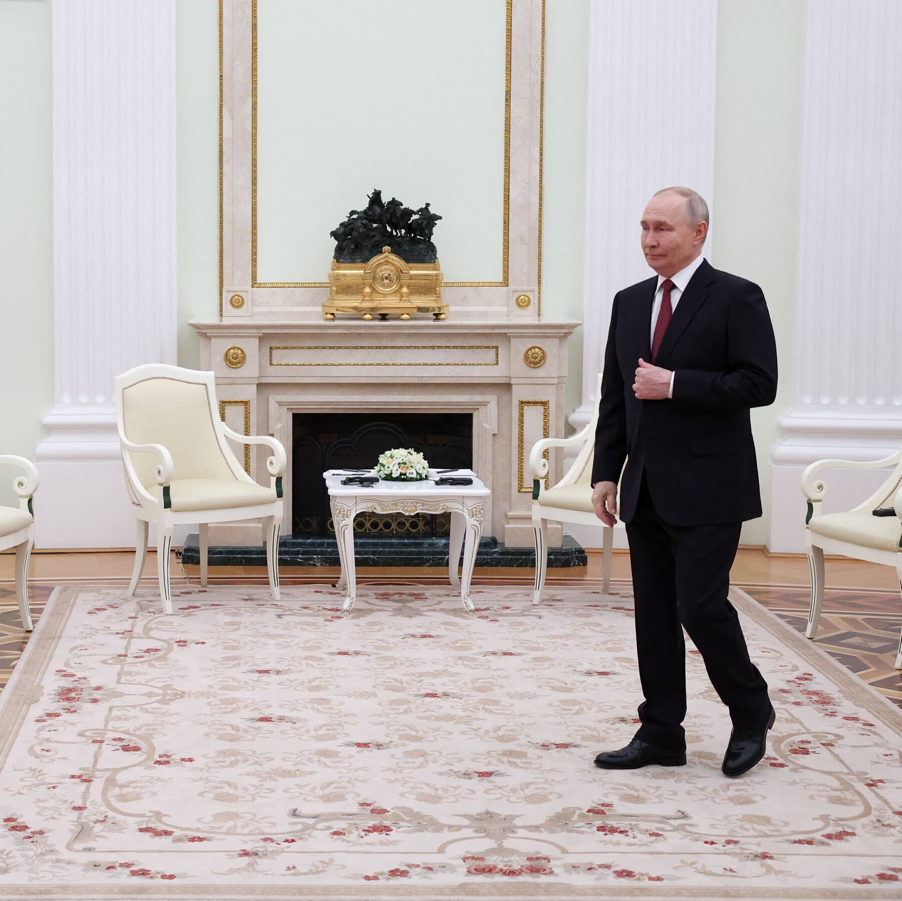 A satirical, high-contrast illustration in the style of a gritty political cartoon. A large, ornate jar labeled 'BOARD OF PEACE' sits on a table. A hand with a Russian suit cuff is dropping a single gold coin into the jar, while the other hand reaches underneath the table to grab a massive sack with a dollar sign on it labeled 'FROZEN ASSETS'. In the background, a dystopian boardroom with faceless figures in suits clapping. The lighting is dim and cynical.