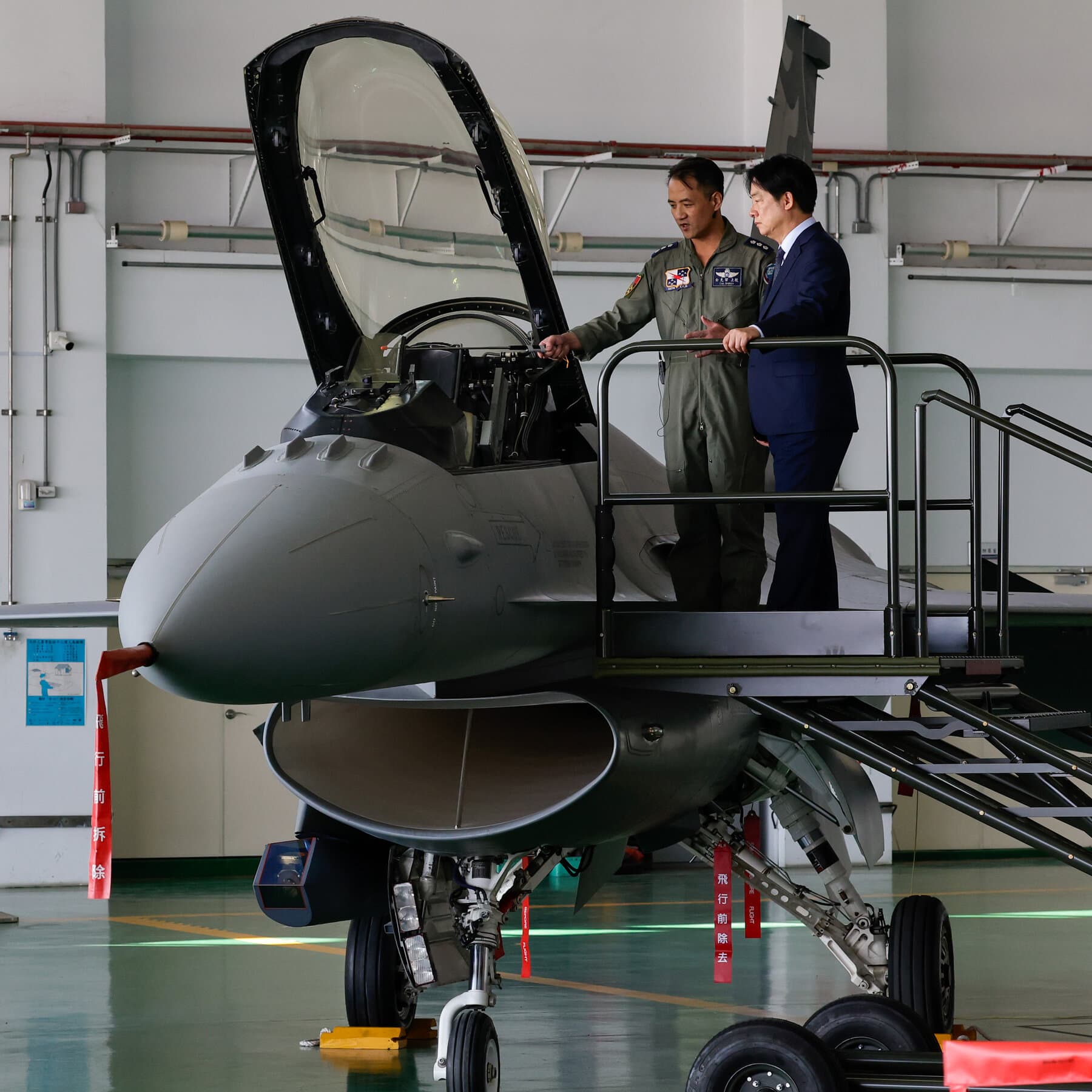 A high-contrast, cynical digital painting of a tiny, high-tech island shaped like a microchip being pulled in two directions by a blue and red rope, while a massive red dragon and a weary-looking American eagle watch with predatory boredom from the shadows.
