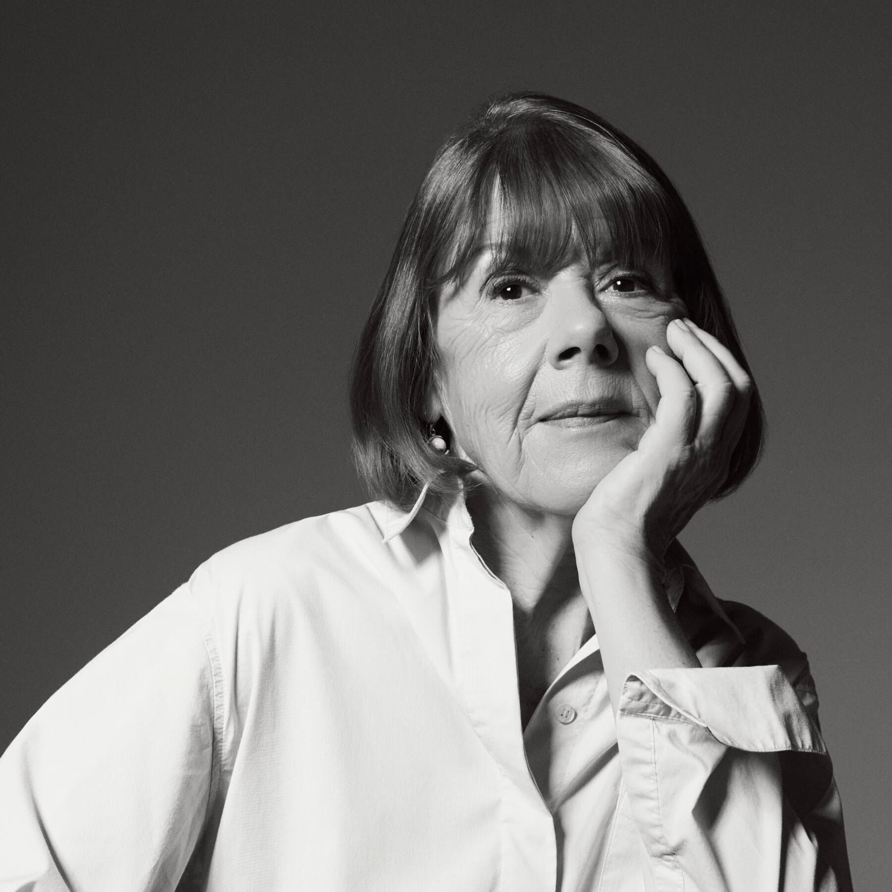 A gritty, high-contrast black and white courtroom sketch style illustration. A single, small woman stands with her back to the viewer, facing a wall of fifty faceless men in shadowy suits and work clothes. The men blend into a dark, murky background. The atmosphere is oppressive, cold, and cynical.