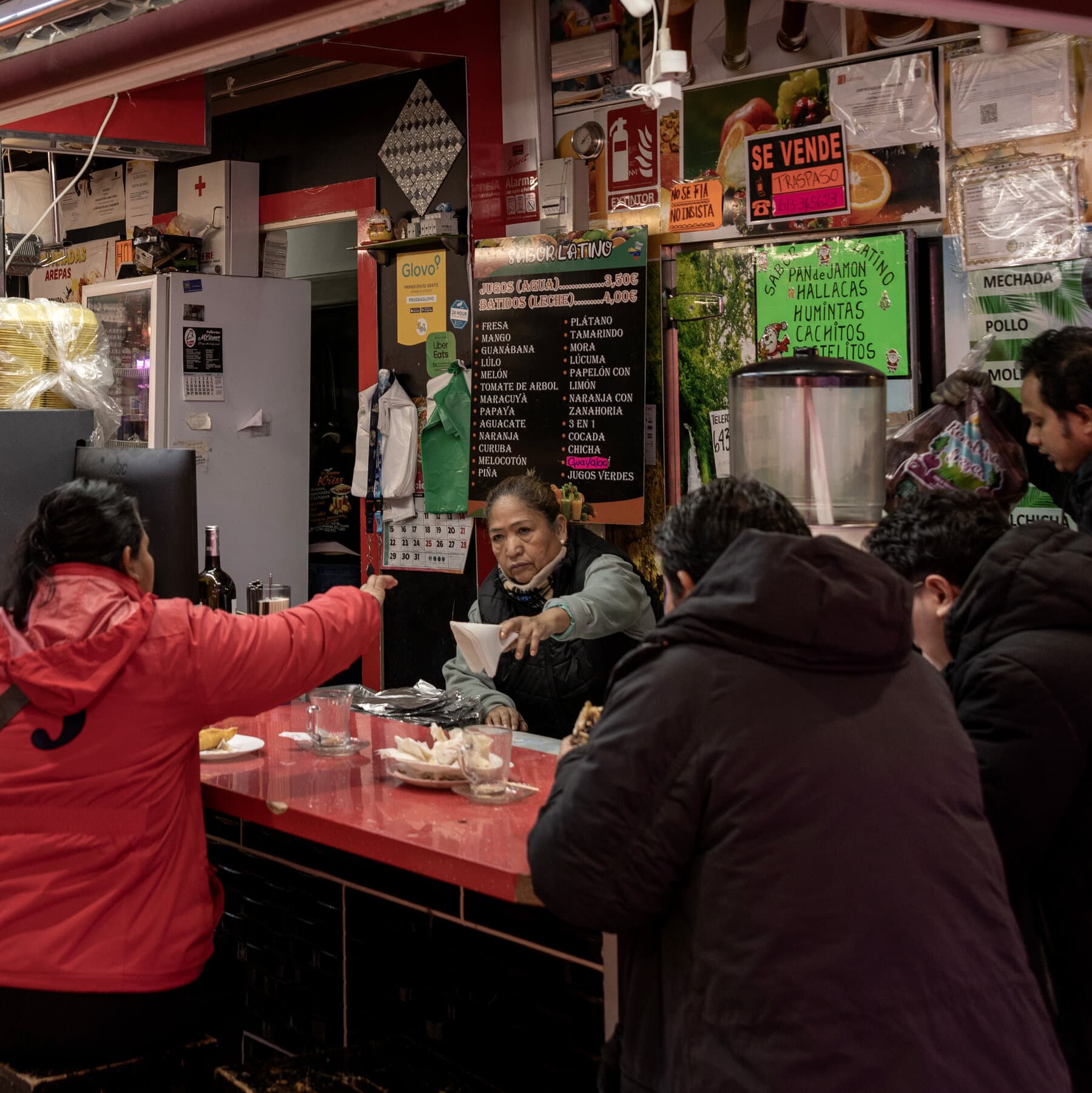 A surreal, high-contrast illustration of a crumbling ancient stone bridge in Spain being held up by colorful, modern support beams, set against a stormy European sky, art station style, cinematic lighting.