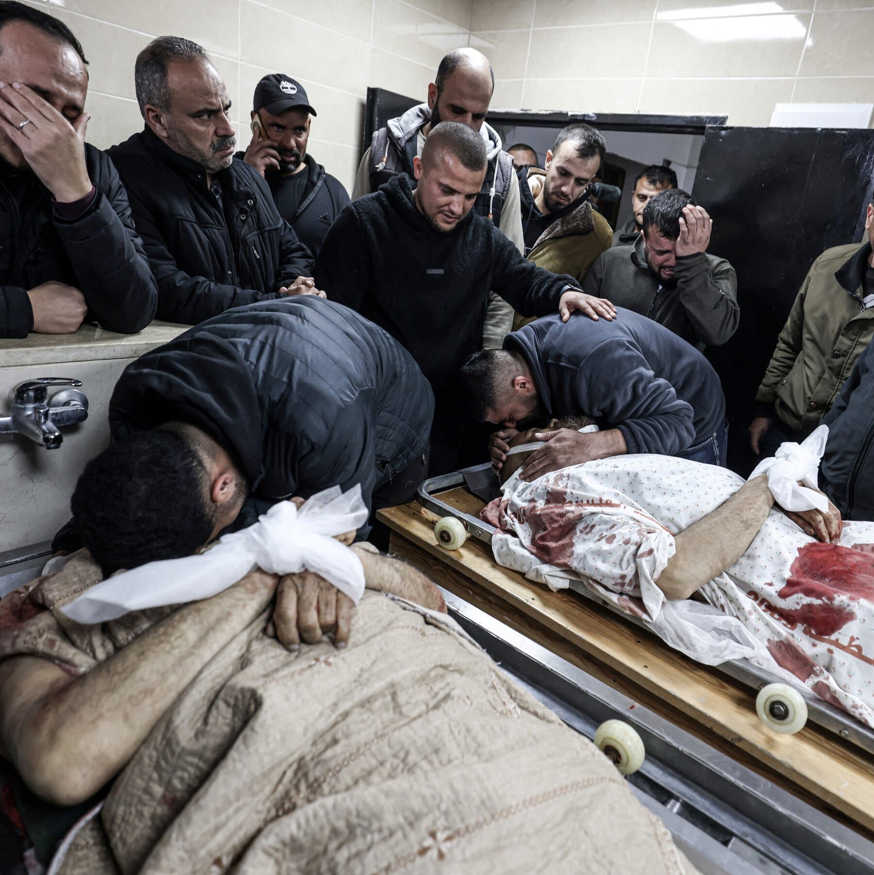 A cynical, sophisticated woman in her 50s with dark hair and a sharp, bored expression, sitting in a dimly lit European cafe. She is looking at a newspaper with the headline 'West Bank Violence' and holding a glass of red wine. In the background, a television shows a blurry image of a missile launch. The lighting is moody and intellectual.