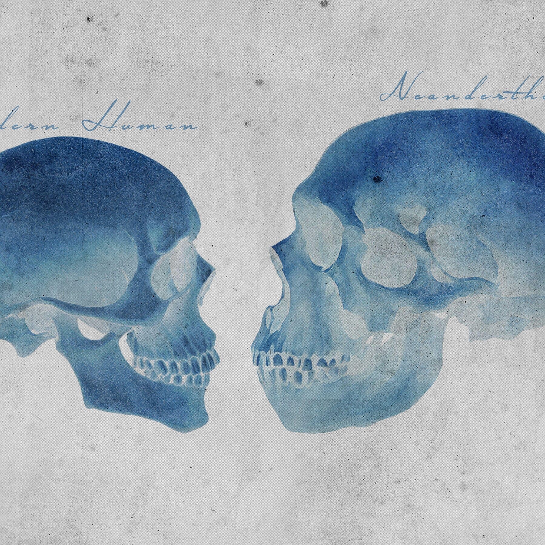 A gritty, realistic oil painting style image of a Neanderthal man wearing a modern, ill-fitting business suit and tie, standing in a subway station looking confused and angry. The lighting is dim and fluorescent.