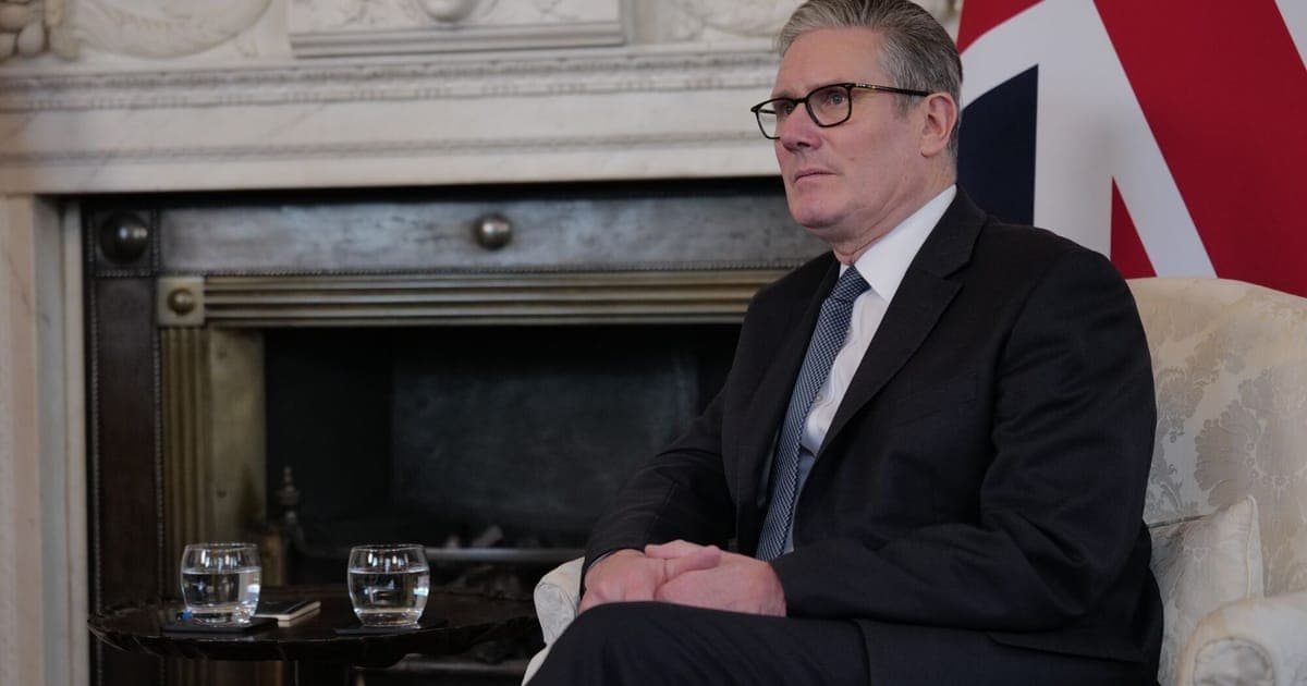 A satirical oil painting of Keir Starmer and Donald Trump playing a game of Risk on a map made of melting ice, with Starmer holding a tiny British flag and Trump holding a real estate brochure for Greenland, both looking incredibly frustrated in a darkened, crumbling boardroom.